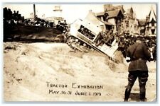 1919 St. Mihiel Tractor Exhibition View La Baule Escoublac France RPPC Postcard picture
