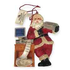 Vintage Kurt S. Adler Santa with Computer Santa’s List 4” Christmas Ornament NWT picture