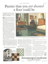1926 Armstrong Linoleum Flooring Vintage Print Ad Prettier Than You Dreamed picture