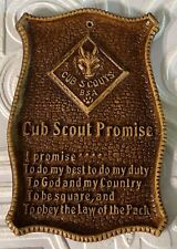 Vintage Cub Scout Pledge Promise Wall Hanging Plaque 5