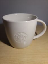 Starbucks Coffee  Monogram S White Embossed Logo Coffee Mug 2010 picture