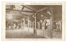 ENGLEWOOD CLIFFS NJ - Rustic Cabin UNIQUE Restaurant Interior ca1930 - Rare picture