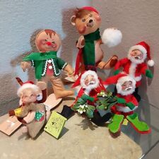 Vintage Annalee Mobilitee Dolls Santa Claus Christmas Dolls,  one Signed picture