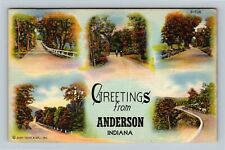Anderson IN, Scenic Greetings, Indiana Vintage Postcard picture