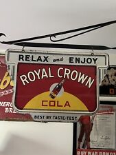 1939 Royal Crown Cola Bracket Sign -RARE- Pre-WW2 picture