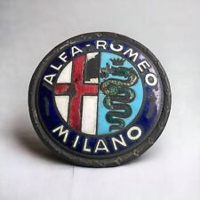 Alfa Romeo Emblem Badge Early Style Milano Narrow Lettering Cloisonne Loss Wear picture