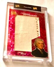 THOMAS JEFFERSON 1/1 HANDWRITING RELIC Pieces of the Past leaf metal pop century picture