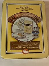 Post Grape Nuts Cereal Metal Tin Box Collectible Advertising Pre-owned picture