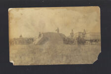 c.1900s Farm Scene Bay Carriages Wagons Horses Men Real Photo RPPC Postcard UNP picture