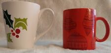 TWO (2) RETIRED STARBUCKS COLLECTIBLE HOLIDAY COFFEE MUGS picture