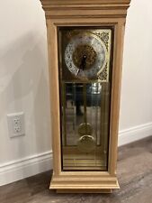 HOWARD MILLER WALL CLOCK 613-569 NORMAN DUAL CHIME CLOCK BEVELED GLASS picture