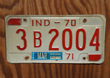 1970 1971 Indiana License Plate # 3 B 2004 picture