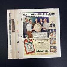 Vintage 1939 1944 1950s Bourbon Whiskey Print Magazine Ads Lot of 5 picture