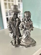Michael MA Ricker Signed Numbered  Pewter Figurine Boy Girl Kids Dress Up Couple picture