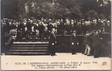 1918 Paris, France WWI Photo Postcard FETE DE L'INDEPENDENCE AMERICAINE No. 2 picture