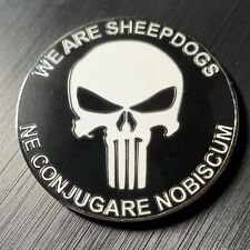 Punisher / Grim Reaper “We are Sheepdogs” Challenge Coin White/Black picture