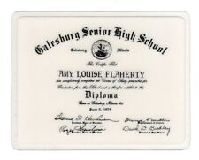 1979 Galesburg Senior High School Miniature Diploma Amy Louise Flaherty picture