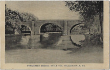 COLLEGEVILLE, PA.~PERKIOMEN BRIDGE~BUILT 1798~1920 picture