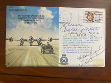 WW2 atom bomb pilot Brig Paul Tibbets signed B29 Washington cover. Rare variety picture