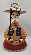 Vintage 15” Mexican Folk Art Paper Mache Doll SerMel Tonala Jalisco picture