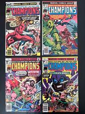 The CHAMPIONS 7 9 12 15 Marvel Comic Lot Black Widow KEY 1st DARKSTAR Newsstand picture