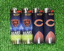 NEW 4pc LARGE size chicago bears NFL football bic lighters LIMITED EDITION picture