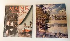 2 VTG 1932 Maine Travel Tourism Booklets Recreation Lodging Food Attractions  picture