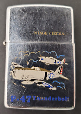 Military Aircraft P-47 Thunderbolt WWII Series Vintage Zippo Lighter picture