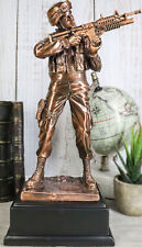Military Decor US Army Soldier Aiming With Rifle Statue 11.5