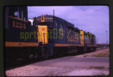 1963 ATSF Santa Fe GP30 Locomotive #1276 @ Clovis NM - Vtg 35mm Railroad Slide picture