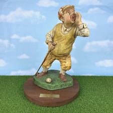 Vintage Golfer Statue Sculpture Figurine Ceramic Display Shouting Golfer Comical picture