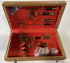 Rare Vintage Ben Jewelry Udorn Air Force 8 Piece Bar Set In Box With Red Lining picture