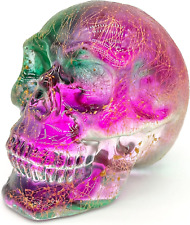 Crystal Skull Head Statues Clear Skull Figurines K9 Glass Skull Gemstone picture