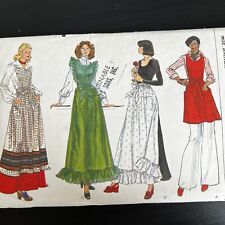 Vintage 1970s Vogue 9050 Cottagecore Ruffle Aprons Sewing Pattern Small CUT picture