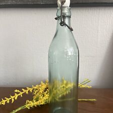 Rare Antique Brehm Beverage Co. Balto MD Aqua Glass Porcelain Top Bottle picture