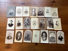 Lot Of 165 Cdv Cards Portrait Men Women Children Victorian Reseller Style picture