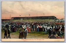 Postcard Brockton MA Grand Stand Across the Oval Brockton Fair picture