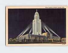Postcard State Capitol at Night Lincoln Nebraska USA picture