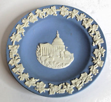 Vintage Wedgwood White On Blue Jasperware Porcelain Washington DC Pin Tray Dish picture