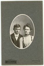 CIRCA 1900'S CABINET CARD Beautiful Young Couple Overland Fergus Falls, MN picture