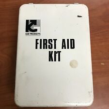 Vintage 1970s Metal  KAR PRODUCS. Unit First Aid Kit Box 1016 STANDARD FIRST KIT picture