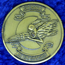 USAF AC-130 Gunship Spectre Ghost Rider Challenge Coin GO-4 picture