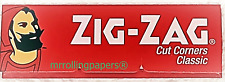 Zig Zag Rolling Papers Classic Red Cut Corners 60 Lvs/PK *Discounts*USA SHIPPED* picture