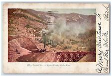 1905 Tunnel No.16 Quartz Creek Smokestack Train Railroad Moffat Line CO Postcard picture