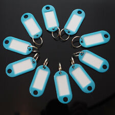 10Pcs Plastic Key Tags Id Label Name Luggage Car Tags Split Ring Baggage Chains  picture