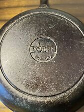 LODGE Cast Iron C52 Chef Style Skillet w/ 2-Pour Spouts & Assist Handle Vintage picture