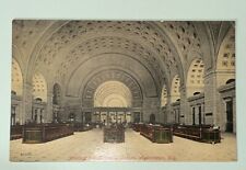 Washington DC~Union Station Interior~Waiting Room~Railroad Depot~c1910 Postcard picture