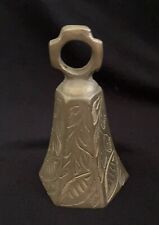 Vintage Small Engraved Brass Dinner Bell picture