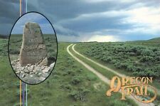 Postcard OR Oregon Trail South Pass Marker Large Wheeled Wagon Route Emigrant picture