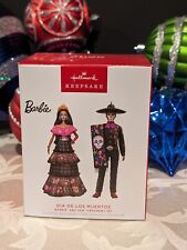 New Hallmark Keepsake Dia De Los Muertos Barbie and Ken Ornament Set of 2 - H39 picture